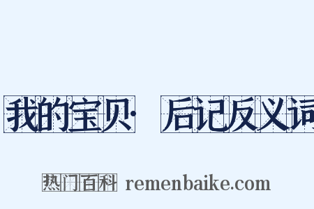 我的宝贝·后记反义词是什么意思的图片